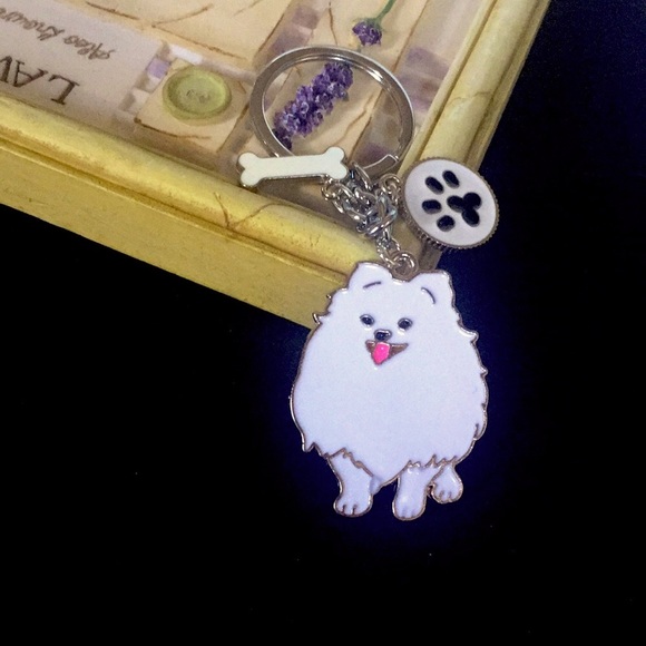 ๐50% OFF/3+...Pomeranian Dog Keychain (White) - Picture 3 of 11